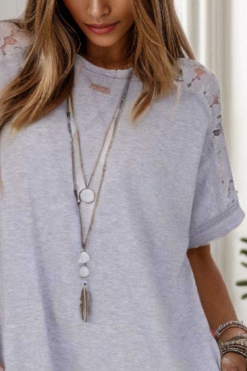 Elegant Lace Detail Dress with Short Sleeves and No Stretch Apparel & Accessories > Clothing > Dresses Detail Detail Round Detail Round Neck Dress Lace Lace Detail Lace Detail Round Neck Neck Short Neck Short Sleeve Round Round Neck Round Neck Short Ship From Overseas Short Short Sleeve Short Sleeve Dress Sleeve Sleeve Dress sync-pinterest SYNZ V