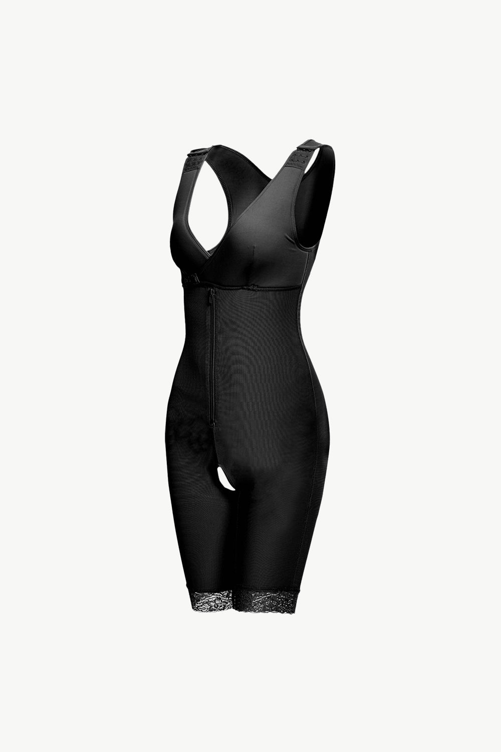 Shapewear Dress - Lace Trim - Zipper - Solid - Slight Stretch Apparel & Accessories > Clothing > Shapewear C.J Full Full Size Full Size Lace Lace Lace Trim Shapewear Ship From Overseas Size Size Lace Size Lace Trim sync-pinterest T Trim With Zip