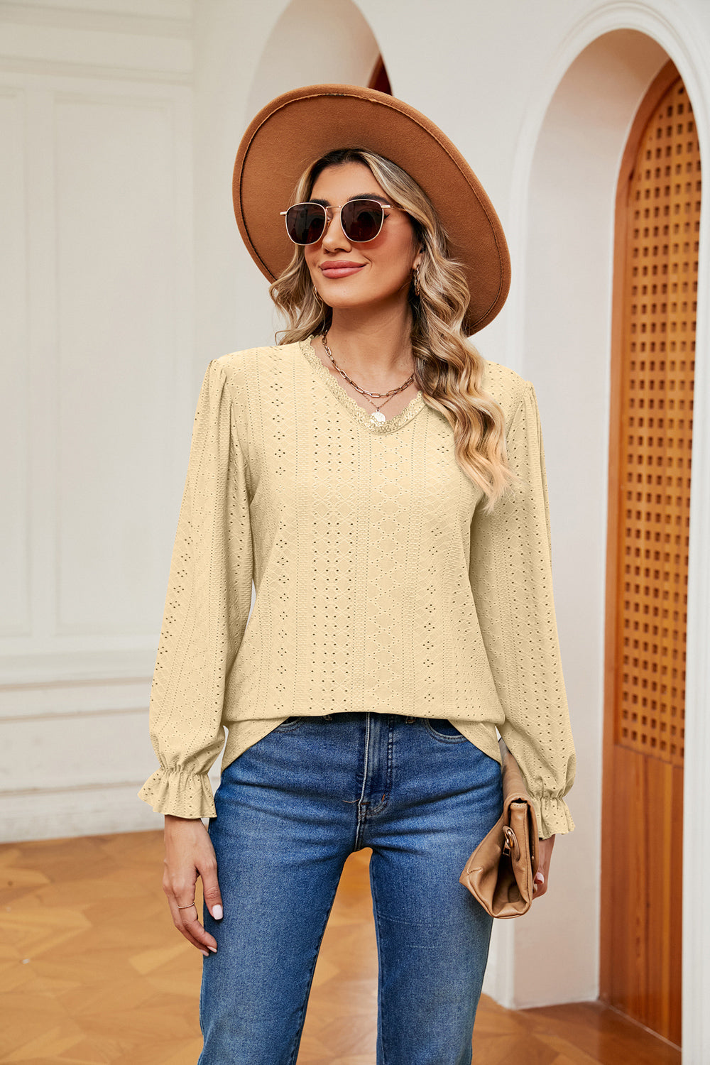 Rayon Top - Lace Detail - Opaque Finish - Stretch Fabric Apparel & Accessories > Clothing > Tops autopostr_pinterest_72819 Ship From Overseas sync-pinterest X&D