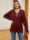 Hoodie - Lace-Up Stretch Rayon Opaque Long Sleeve Top Apparel & Accessories > Clothing > Tops > Hoodies autopostr_pinterest_71901 autopostr_pinterest_72819 M.N.Y Ship From Overseas sync-pinterest