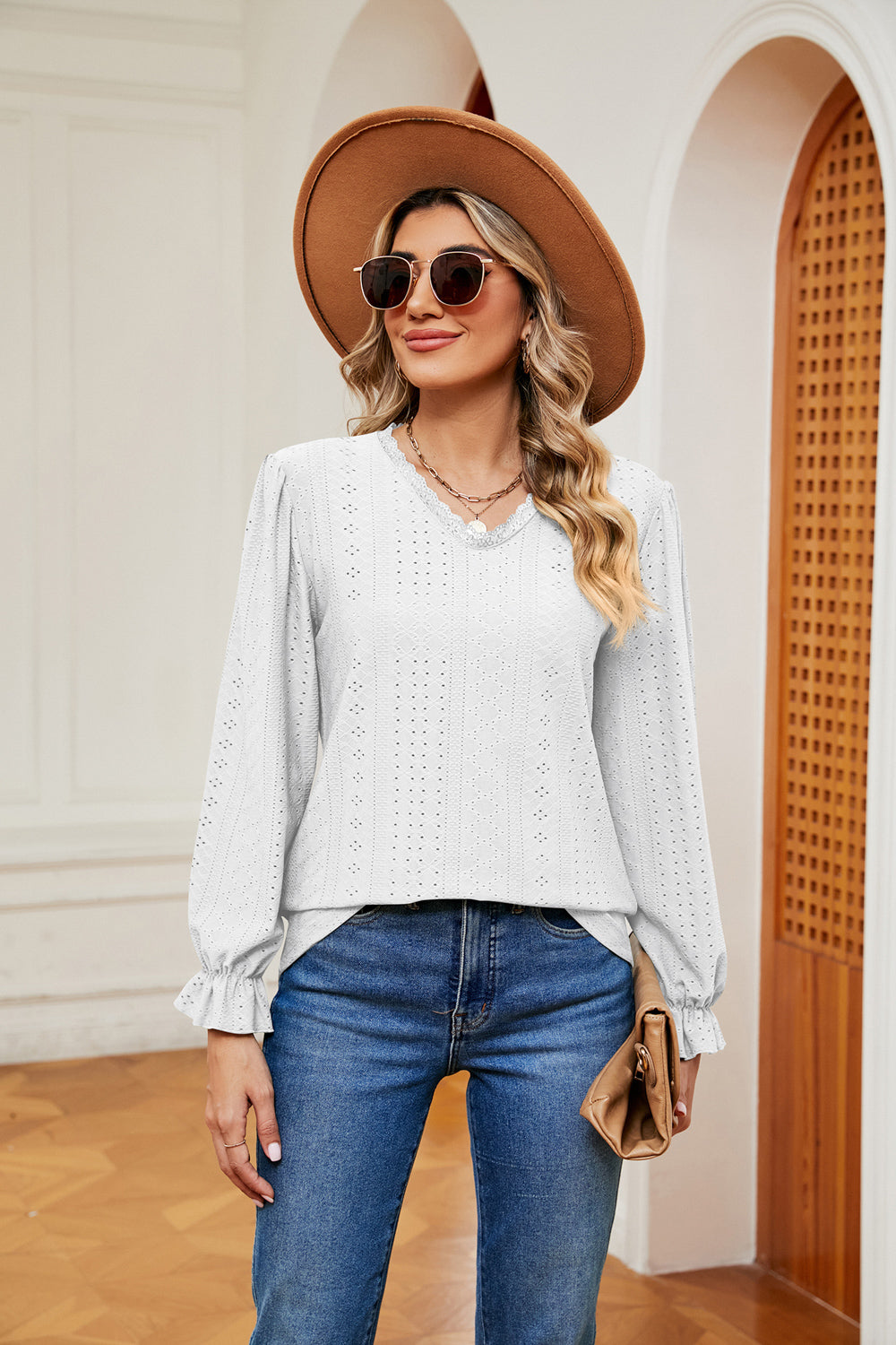 Rayon Top - Lace Detail - Opaque Finish - Stretch Fabric Apparel & Accessories > Clothing > Tops autopostr_pinterest_72819 Ship From Overseas sync-pinterest X&D