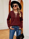 Hoodie - Lace-Up Stretch Rayon Opaque Long Sleeve Top Apparel & Accessories > Clothing > Tops > Hoodies autopostr_pinterest_71901 autopostr_pinterest_72819 M.N.Y Ship From Overseas sync-pinterest