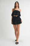 Crop Top Mini Skirt Set - Ruffle Layered - Lace Trim Apparel & Accessories > Clothing > Outfits & Sets autopostr_pinterest_71901 autopostr_pinterest_72819 MABLE Only Available for U.S. Residents Ship from USA sync-pinterest