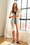 Cover Up - Lace Crochet Sheer - Elegant Layering Beachwear 4-23-usa ADORA Ship from USA