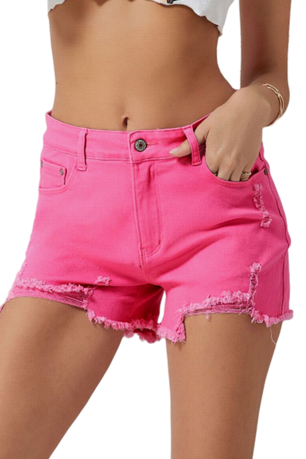 Rose Denim Shorts