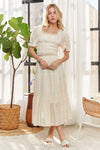 Top - Peasant Style - Lace - Smocked Waist - Flowy - Lightweight 5-2-usa ADORA Ship from USA