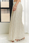 Maxi Skirt - Elastic Waist - Cotton - Applique Lace - Flowy Fit 4-23-usa ADORA Ship from USA