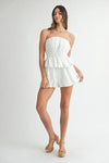 Tube Top Shorts Set - Eyelet Lace - Smocked Peplum Apparel & Accessories > Clothing > Outfits & Sets autopostr_pinterest_71901 autopostr_pinterest_72819 MABLE Only Available for U.S. Residents Ship from USA sync-pinterest