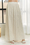 Maxi Skirt - Elastic Waist - Cotton - Applique Lace - Flowy Fit 4-23-usa ADORA Ship from USA