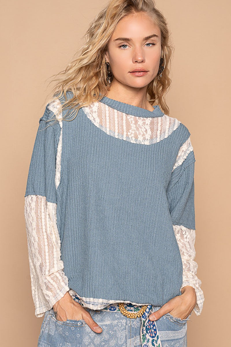 Cornflower Blue Cornflower Blue Lace Top - Long Sleeve - Round Neck Clothing & Accessories > Clothing > Tops autopostr_pinterest_71101 autopostr_pinterest_71118 autopostr_pinterest_71178 autopostr_pinterest_71277 lace long neck panel pol round sleeve top