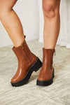 Boots - Side Zip - Platform - Low Heels - PU Material - Imported 5-5-shoes-usa Forever Link Ship from USA
