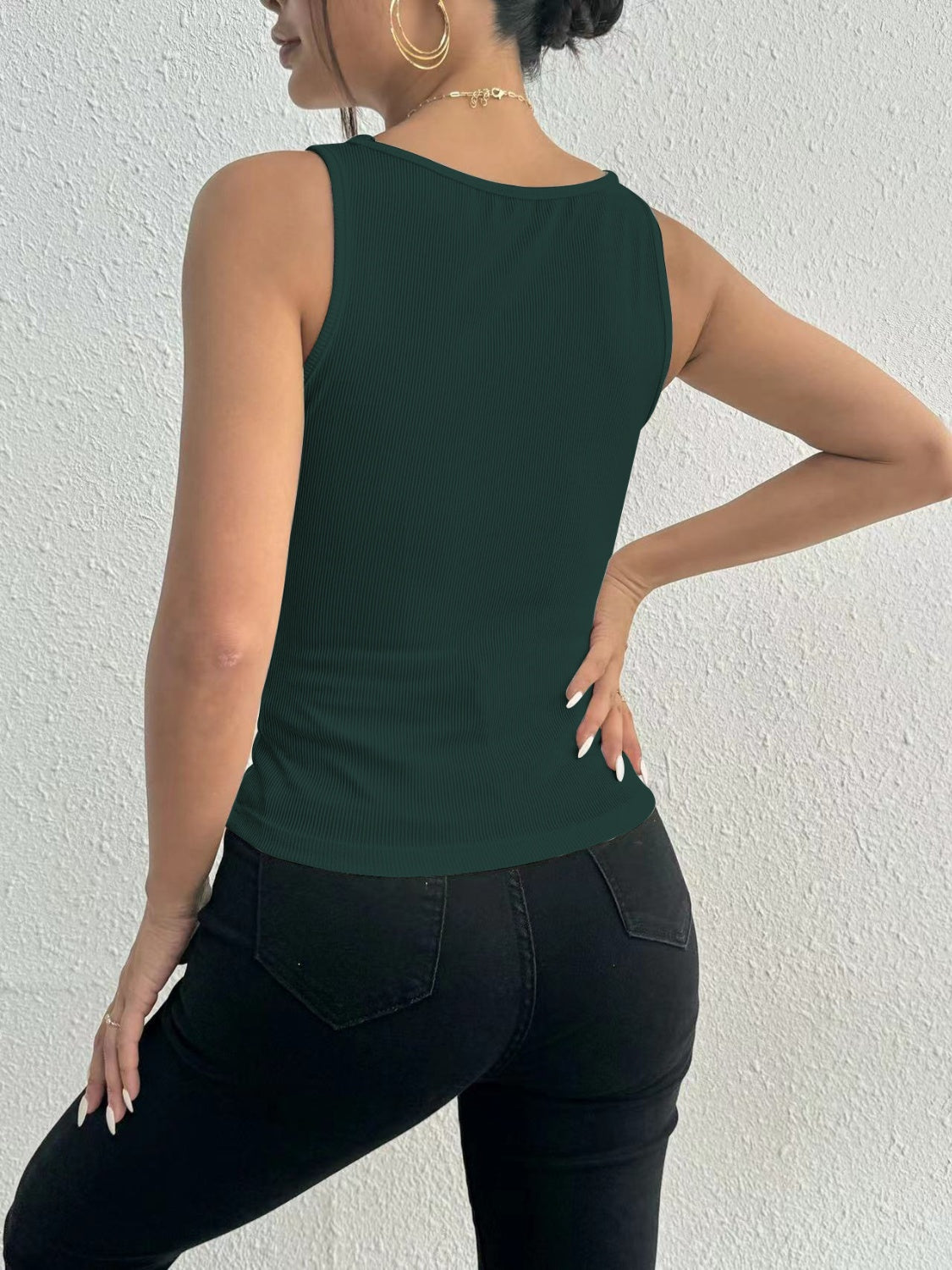 Lace Detail Stretchy Opaque Top - Polyester Spandex Blend, Various Sizes Apparel & Accessories > Clothing > Tops Ship From Overseas sync-pinterest X@Y@F