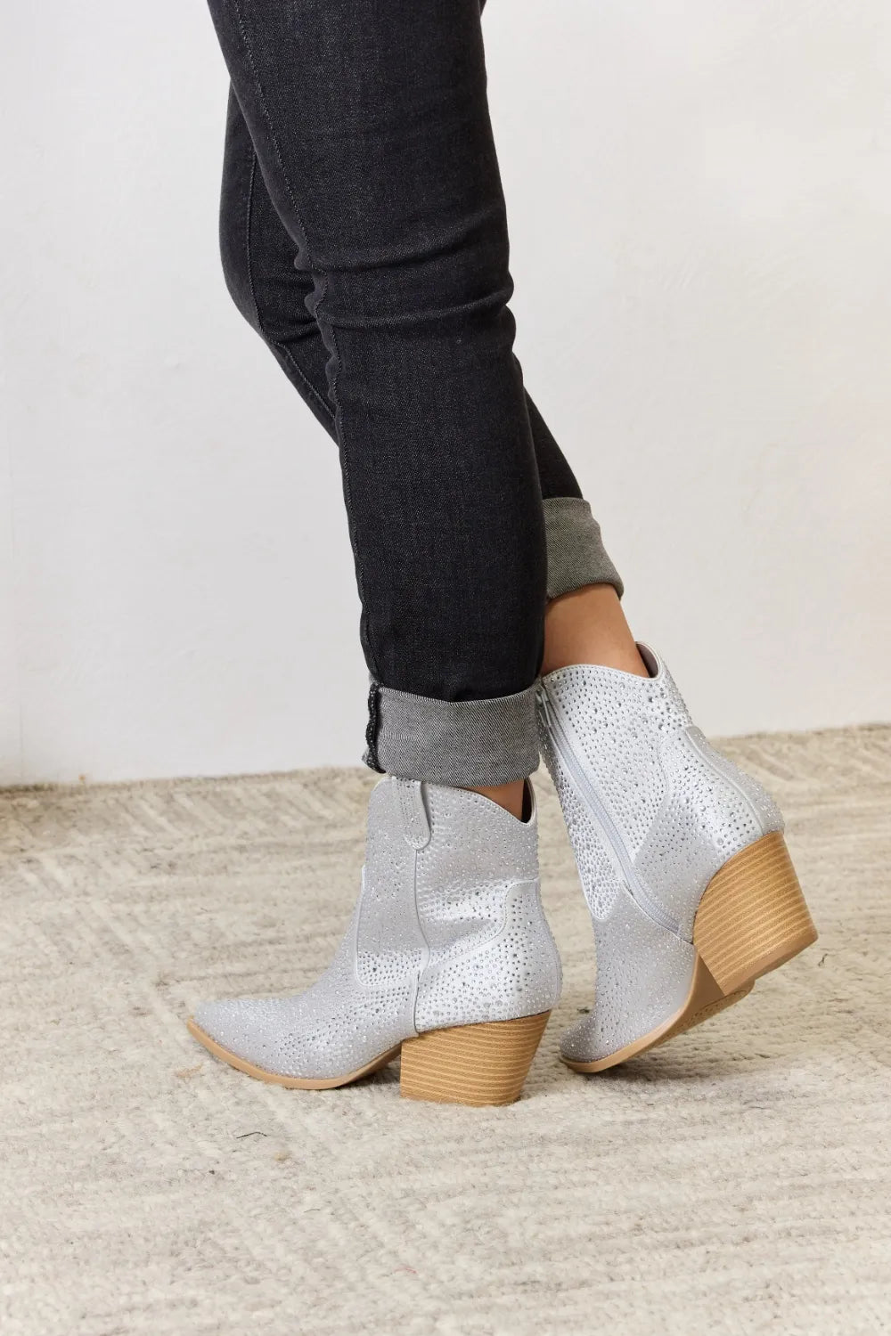 Chic Cowboy Ankle Boots - Glam Western Style backtoschool_sale_0811-0826 East Lion Corp Ship from USA