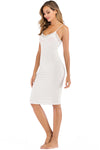 Lace Detail V-Neck Spaghetti Strap Lounge Dress H#Y Ship From Overseas