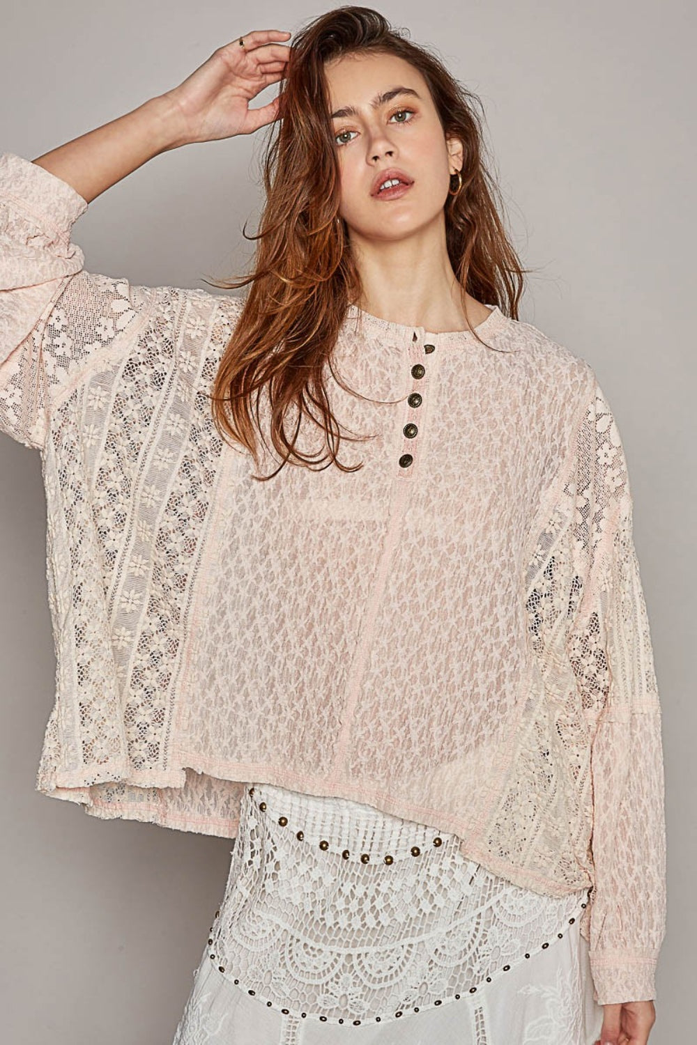 Blush Blush Lace Top - Long Sleeve - Round Neck Clothing & Accessories > Clothing > Tops autopostr_pinterest_71118 autopostr_pinterest_71178 autopostr_pinterest_71277 edge lace long neck pol raw round sleeve top