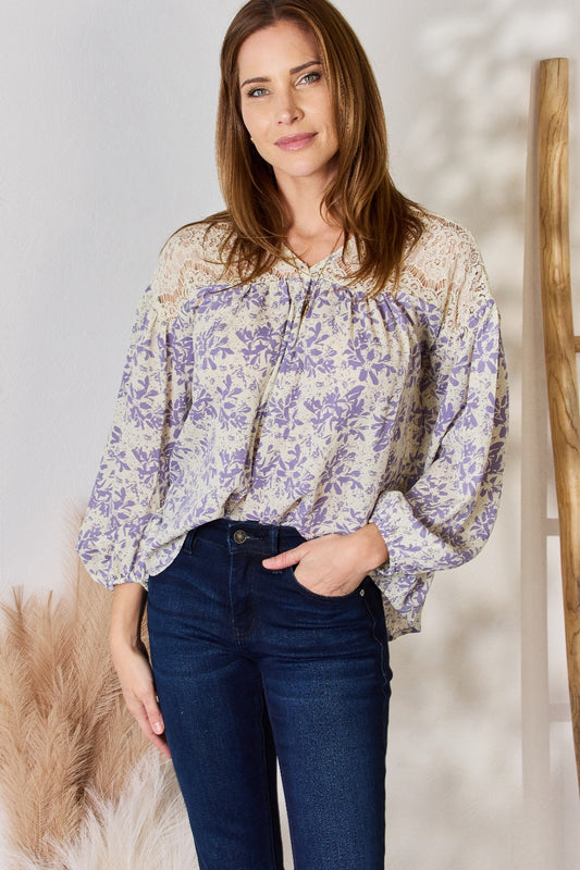 LILAC LILAC Lace Detail Blouse Clothing & Accessories > Clothing > Tops > Blouses autopostr_pinterest_71118 autopostr_pinterest_71178 autopostr_pinterest_71277 blouse detail full lace printed size