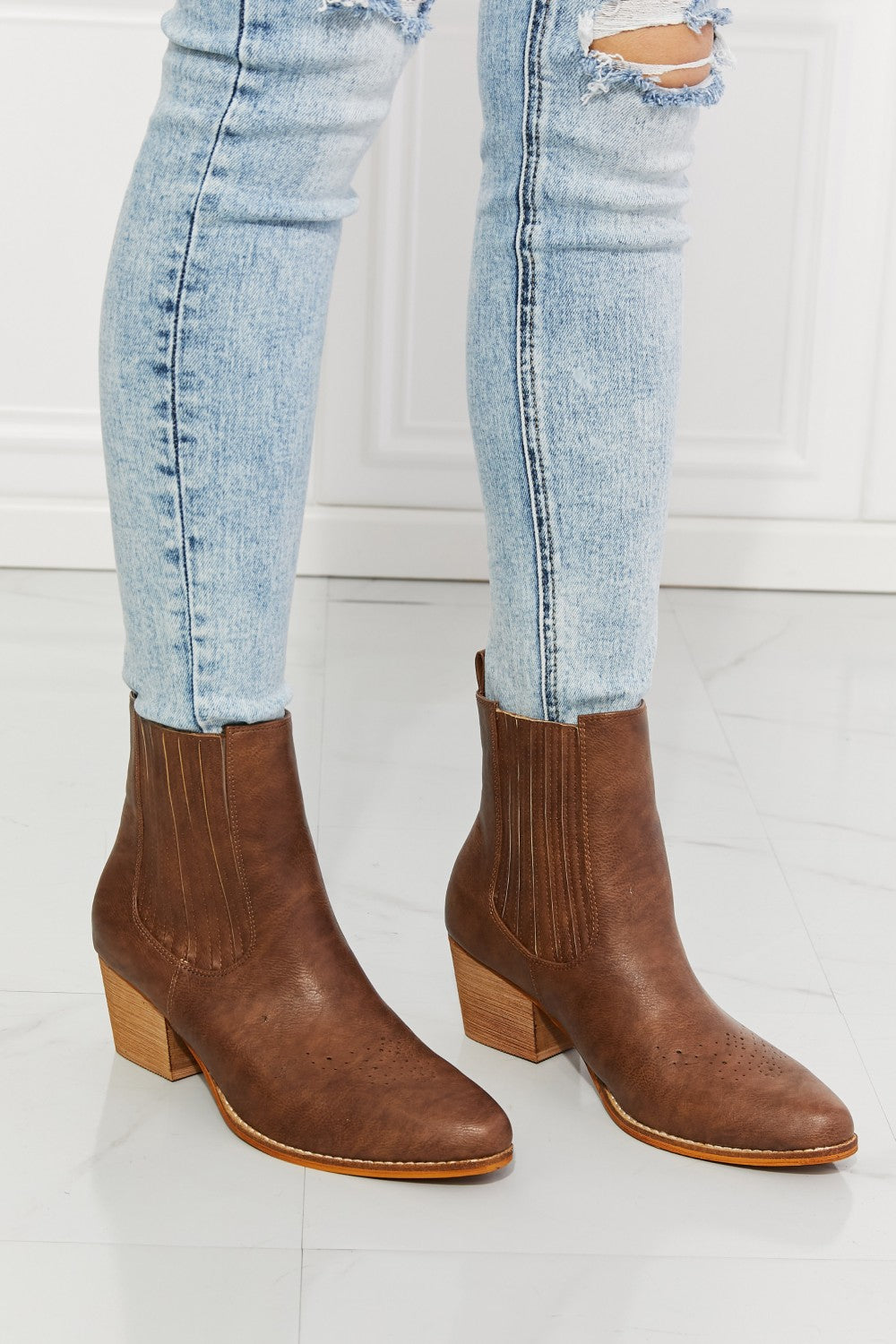 Brown Brown Chelsea Boots – Pointed Toe, Stacked Low Heel 5-5-shoes-usa autopostr_pinterest_71901 autopostr_pinterest_72819 Melody Ship from USA