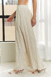 Maxi Skirt - Elastic Waist - Cotton - Applique Lace - Flowy Fit 4-23-usa ADORA Ship from USA