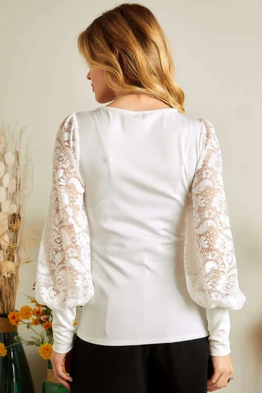 Lace Elegance Puff Sleeve Victorian Blouse 4-22-usa ADORA autopostr_pinterest_71901 autopostr_pinterest_72819 Ship from USA