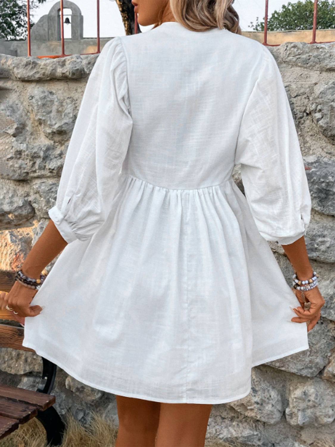 Three-Quarter Sleeve Dress