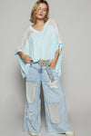 Crochet Lace V-Neck Top - High-Low - Studded Accents - Oversized Fit Apparel & Accessories > Clothing > Tops autopostr_pinterest_72819 Only Available for U.S. Residents POL Ship from USA sync-pinterest