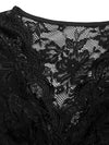 Lace Bodysuit - Cap Sleeves - Semi-Sheer - Stretch Fabric Apparel & Accessories > Clothing > Tops Bodysuit Cap Cap Sleeve Lace Neck Neck Cap Neck Cap Sleeve Perfee Ship From Overseas Sleeve Sleeve Bodysuit sync-pinterest T V