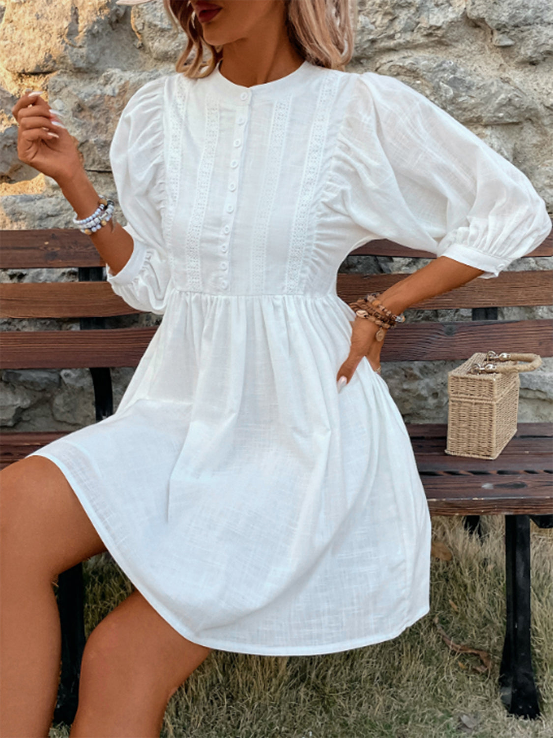 Three-Quarter Sleeve Dress