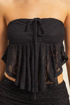 Tube Top - Lace Bustier Flowy - Feminine Chic Elegant Style 4-23-usa HYFVE Ship from USA