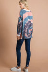V-Neck Top - Tie Dye - Lace Up - Bohemian Style - Casual Wear 4-23-usa BiBi Ship from USA