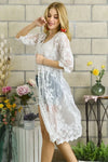 Cover Up - Lace Crochet Sheer - Elegant Layering Beachwear 4-23-usa ADORA Ship from USA