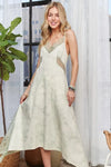 Midi Dress - Spaghetti Strap - Lace Detail - Cotton Blend - Casual 4-23-usa ADORA Ship from USA