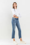 Denim Jeans - Mid Rise - Frayed Hem - Raw Edge - Pockets Apparel & Accessories > Clothing > Pants Lovervet Only Available for U.S. Residents Ship from USA sync-pinterest