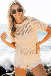 Puff Sleeve Top - Lace Detail - Crochet 5-7-usa BiBi Ship from USA