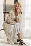 Cardigan - Crochet Elastic Long Sleeve - Cotton Openwork Layering 4-29 ADORA Ship from USA
