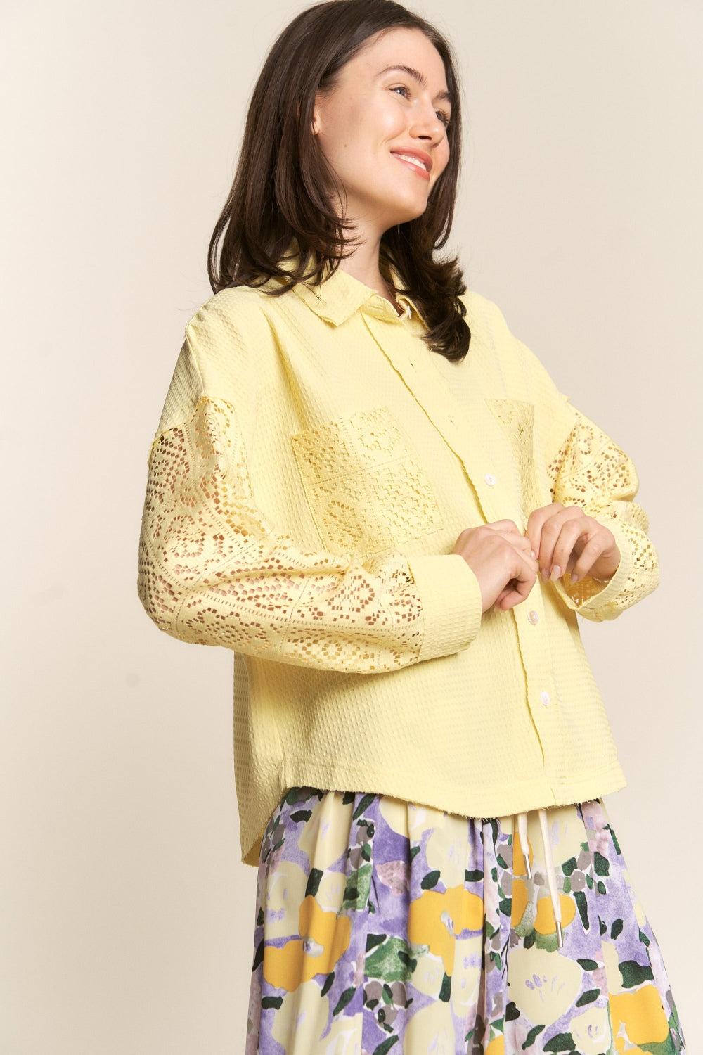 Yellow Buttoned Shirt - Long Sleeve - Lace Sleeves Clothing & Accessories > Clothing > Tops > Shirts autopostr_pinterest_71118 autopostr_pinterest_71178 autopostr_pinterest_71277 autopostr_pinterest_71511 autopostr_pinterest_71667 button lace long pinterestone shirt sleeve waffle