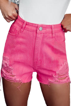 Rose Denim Shorts