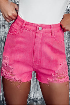 Rose Denim Shorts