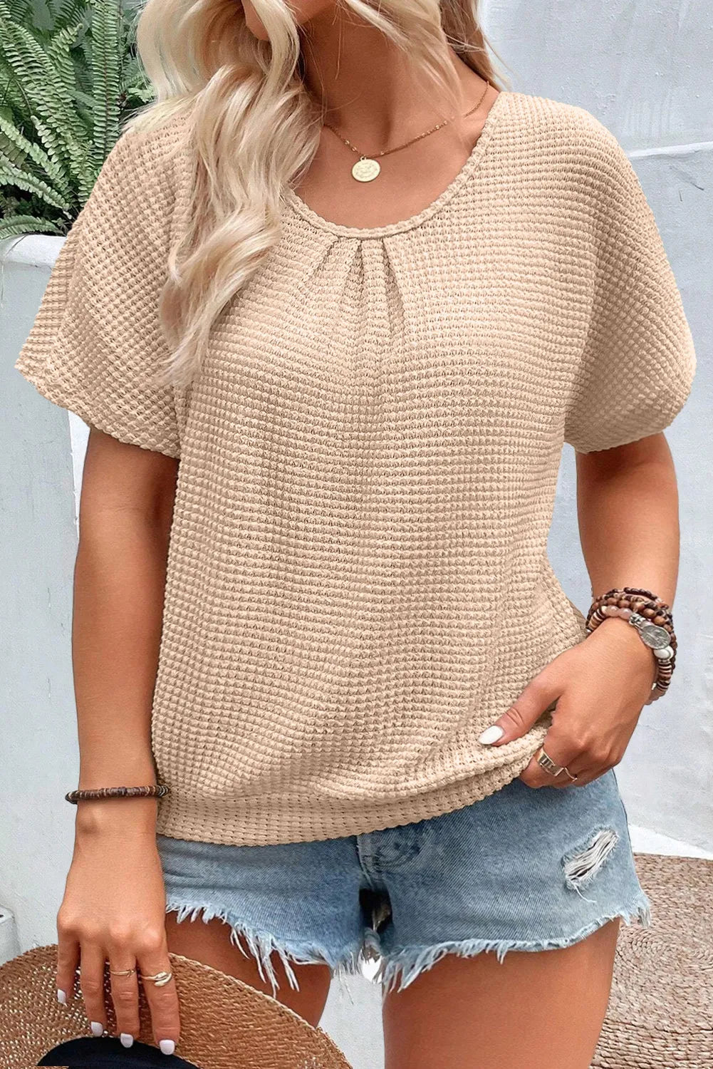 Plus Size Lace Detail Top with Slight Stretch Apparel & Accessories > Clothing > Tops > T-shirts Lace Lace Round Lace Round Neck Neck Neck Short Neck Short Sleeve Plus Plus Size Round Round Neck Round Neck Short Ship From Overseas Shirt Short Short Sleeve Size Sleeve Sleeve T sync-pinterest SYNZ Textured V