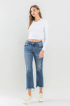 Denim Jeans - Mid Rise - Frayed Hem - Raw Edge - Pockets Apparel & Accessories > Clothing > Pants Lovervet Only Available for U.S. Residents Ship from USA sync-pinterest