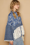 Embroidered Tiered Shirt - Lace Hem - Long Sleeves - Semi-Sheer Apparel & Accessories > Clothing > Tops autopostr_pinterest_71901 autopostr_pinterest_72819 Only Available for U.S. Residents POL Ship from USA sync-pinterest
