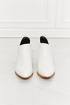 Ankle Boots - Crossover - Cowboy - White - Low Heel - Block 5-5-shoes-usa Melody Ship from USA