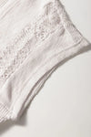 Top - Ribbed Texture - Lace Patchwork - Short Sleeve - Casual - Stretchy 5-1-overseas Ship From Overseas SYNZ