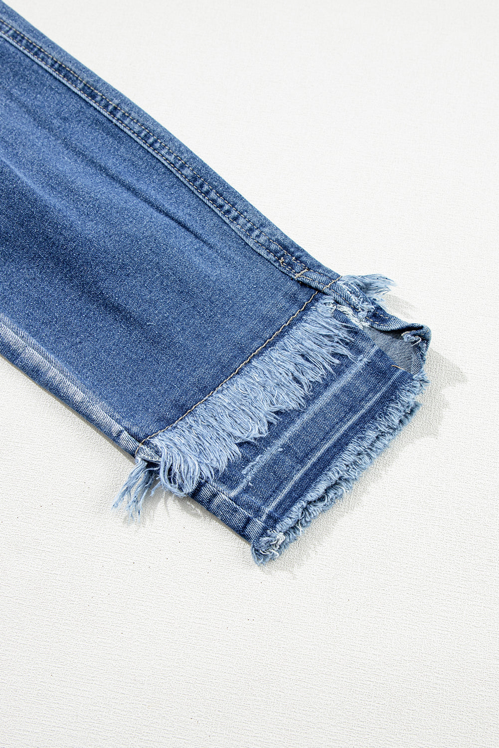 Distressed Frayed Ankle Skinny Jeans