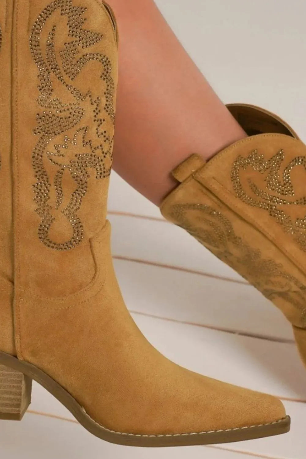 Rhinestone Point Boots – Elegant Sparkle Glamour Beast Fashion Ship from USA