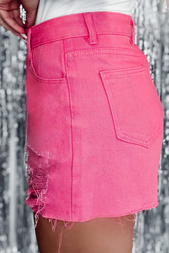 Rose Denim Shorts