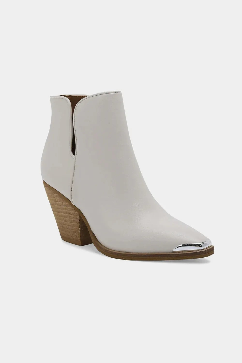 Ankle Boots - Pointed Metal-Tip Toe - Block Heel - Stylish - Edgy - 5-5-shoes-usa Beast Fashion Ship from USA