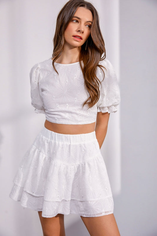 White White Lace Crop Top - Floral Embroidered Clothing & Accessories > Clothing > Tops autopostr_pinterest_71178 autopostr_pinterest_71277 back crop embroidered floral lace mustard seed top