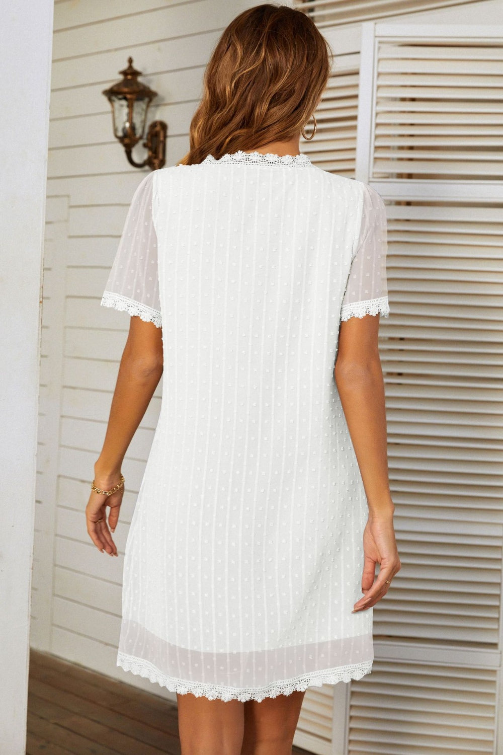 V-Neck Short Sleeve Dress