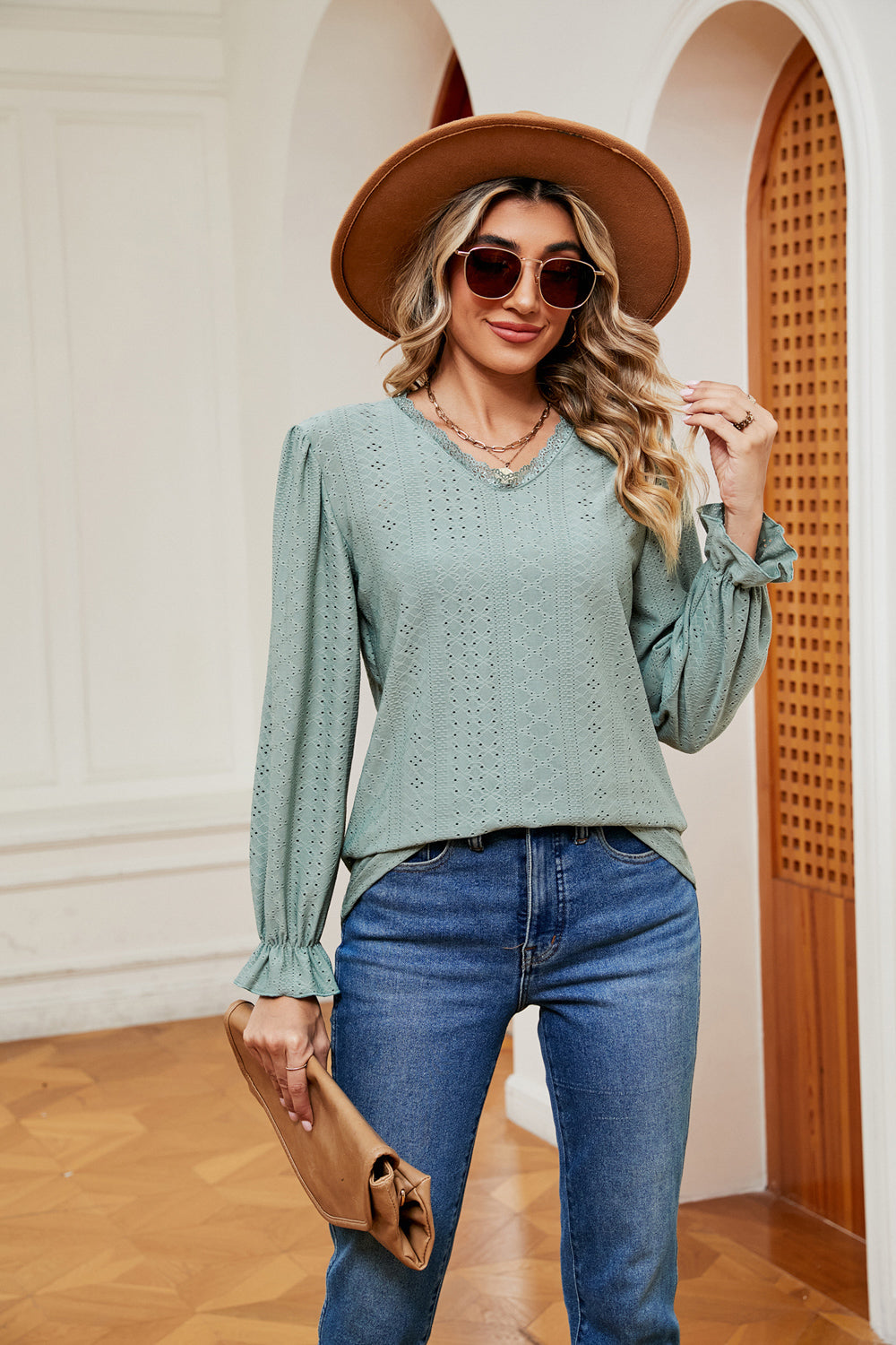 Rayon Top - Lace Detail - Opaque Finish - Stretch Fabric Apparel & Accessories > Clothing > Tops autopostr_pinterest_72819 Ship From Overseas sync-pinterest X&D