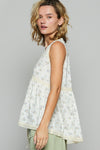 Peplum Blouse - V-Neck Sleeveless - Floral Lace Trim Apparel & Accessories > Clothing > Tops autopostr_pinterest_71901 autopostr_pinterest_72819 Only Available for U.S. Residents POL Ship from USA sync-pinterest
